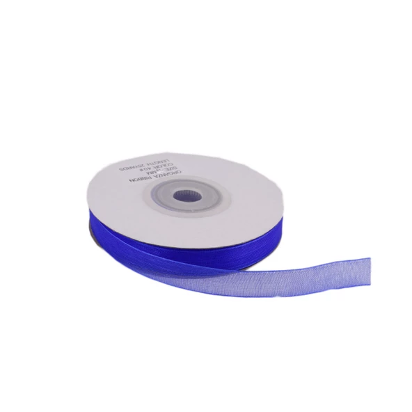 Organze Kurdele 20 MM (22 Metre)  Saks Mavi