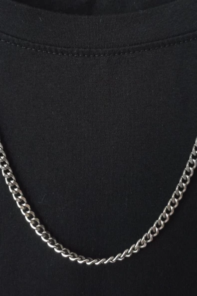 çelik kolye paslanmaz alerji yapmaz 60cm - 3