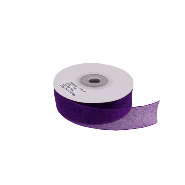 Organze Kurdele 40 MM (22 Metre)  Mor