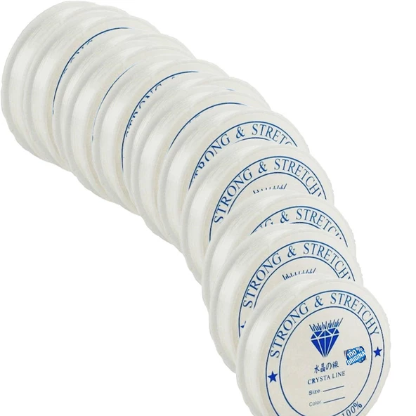 Esnek Misina İp Lastik 8 MM (50 Metre)  Şeffaf - Resim 2