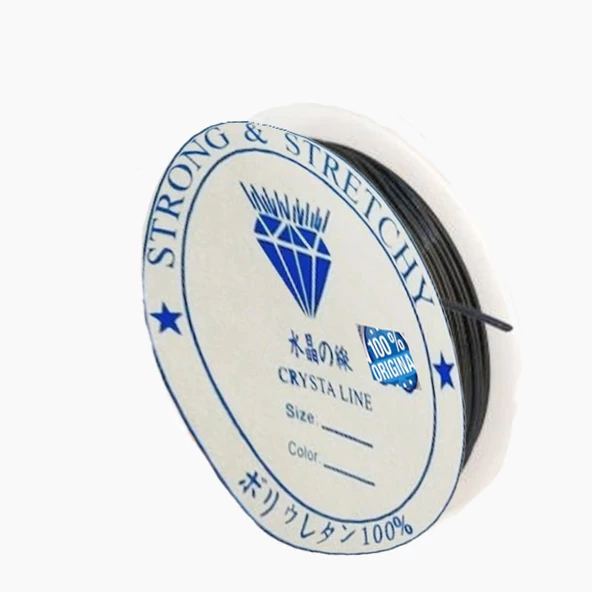 Esnek Misina İp Lastik 8 MM (50 Metre)  Siyah