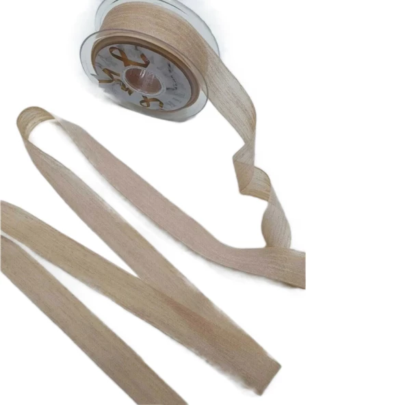 Nopel Keten Kurdele 2.5 Cm  (20 Metre)  Sütlü Kahve