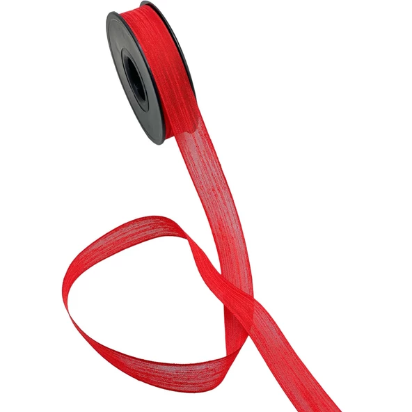 Nopel Keten Kurdele 2.5 Cm  (20 Metre)  Kırmızı