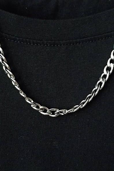 çelik kolye paslanmaz alerji yapmaz 60cm - 3