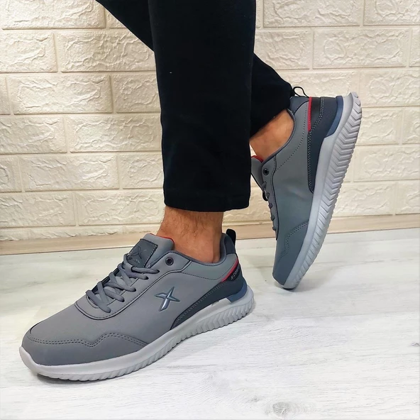 Kinetix Olego Pu Gri Comfort Atom Taban Rahat Spor Ayakkabı - Resim 6
