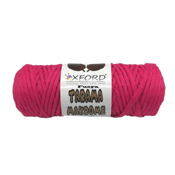 Taranabilir Makrome İpi Taranan Makrame Pamuk İpliği 5 MM 250 GR  Fuşya - 1