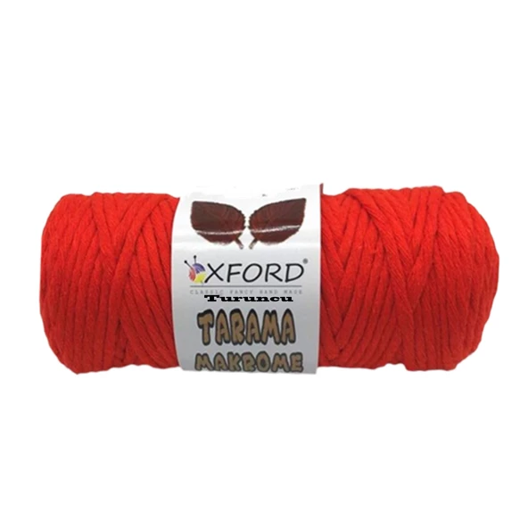 Taranabilir Makrome İpi Taranan Makrame Pamuk İpliği 5 MM 250 GR  Turuncu