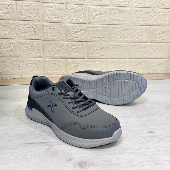 Kinetix Olego Pu Gri Comfort Atom Taban Rahat Spor Ayakkabı - Resim 9