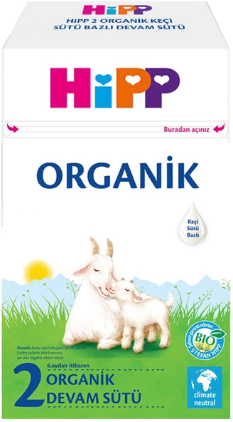 Hipp Organik Keçi Sütü Bazlı Devam Sütü 400GR No:2 (6.Aydan İtibaren) ürün görseli