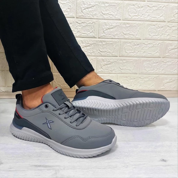 Kinetix Olego Pu Gri Comfort Atom Taban Rahat Spor Ayakkabı - Resim 3