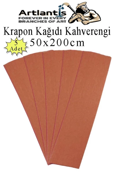 Krapon Kağıdı 50x200 cm 5 Adet Renkli Grapon Kağıdı Okul Sınıf Etkinlik Kreş Okul Öncesi Kırapon Grafon - 8