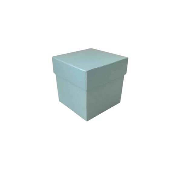 Komple Karton Kutu Düz Renk 6X6X6 CM (25 Adet)  Mavi