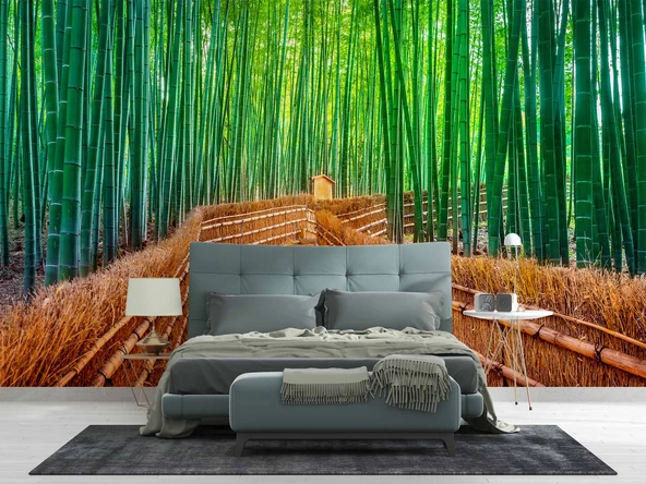 Bambu Ormanı Manzaralı Duvar Kağıdı - Resim 2