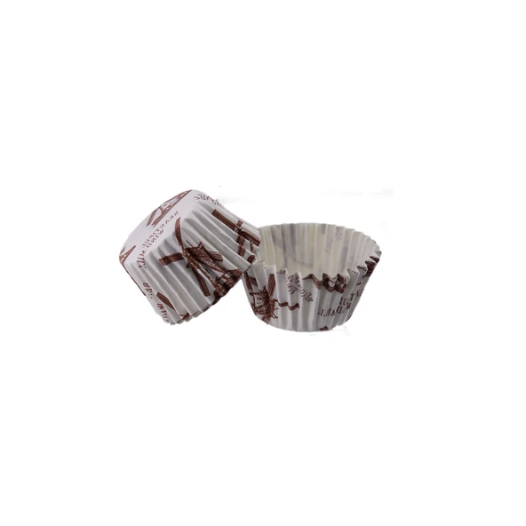 Kek Kalıbı Pet Kapsül 52X45 MM Kağıt Cupcake Kağıdı (100 Adet)  Ruzgar Türübünü Desenli