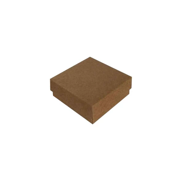 Komple Karton Kutu Düz Renk 7X7X2.2 CM (25 Adet)  Kraft ürün görseli