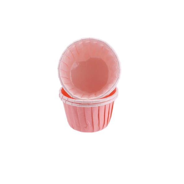 Cupcake Kalıbı  Küçük Boy Düz Renk  44X35  MM (50 Adet)  Pembe