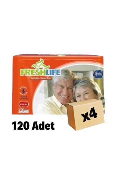 Freshlife Belbantlı Büyük Boy L 30'lu 4 Adet Hasta Bezi