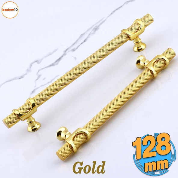 Arsin Gold Altın Metal Kulp 128 mm Mobilya Çekmece Mutfak Dolabı Dolap Kulpları Kulpu Kulpları
