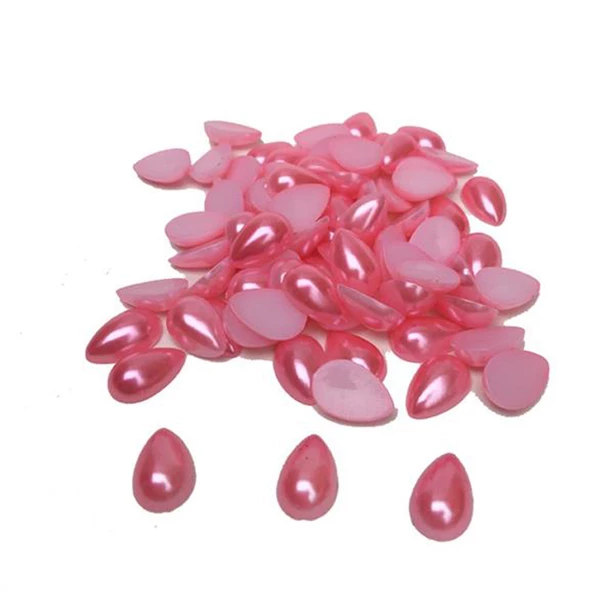 Yarım İnci Damla Modeli 10 Mm (880 Adet)  Pembe