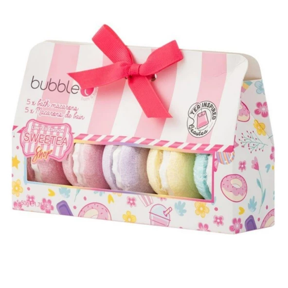 Bubble T Sweetea Shop Macaron Selection 5 x 50 gr Banyo Topu Seti