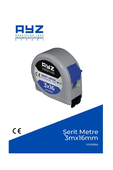 AYZ ŞERİT METRE ŞEFFAF 3mt x 16mm - 2