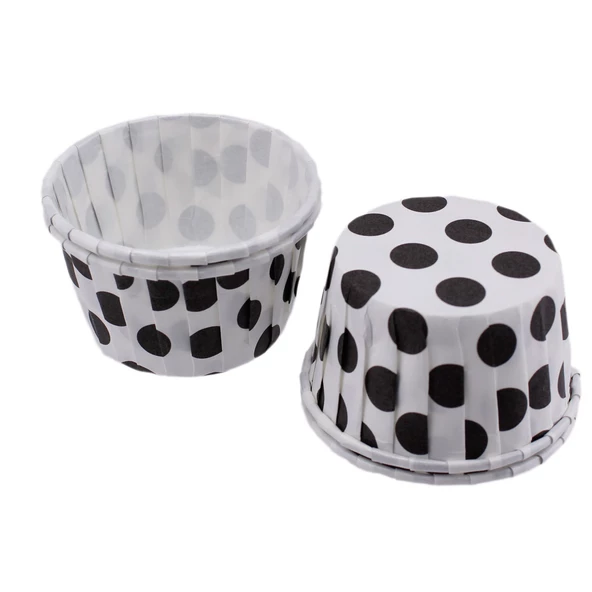 Cupcake Kalıbı Orta Boy 50*39 Mm (100 Adet)  Puantiyeli  Beyaz
