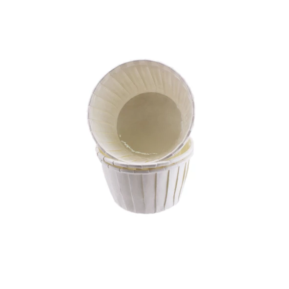 Cupcake Kalıbı Büyük Boy Düz Renk  62*40 Mm (50 Adet)  Beyaz