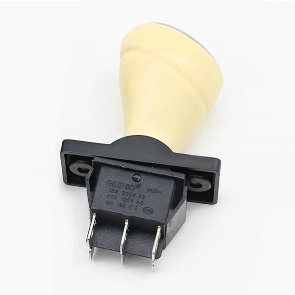 Joystick Kcd4 Anahtar Push Beyaz  İleri Geri Vites Kolu 16A 250V Akülü Çocuk Arabası Elektrikli Araç Oyuncak Switch Makine Motor Asansör Vinç Atv Gokart - Resim 4