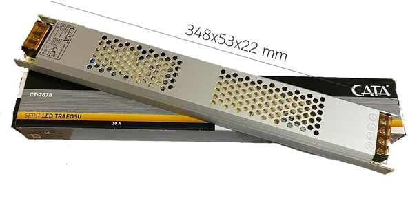 CATA CT-2678 30 Amper Şerit Led Trafosu (360W) (Süper Slim Fansız) ( 5 ADET SATIŞIMIZ)