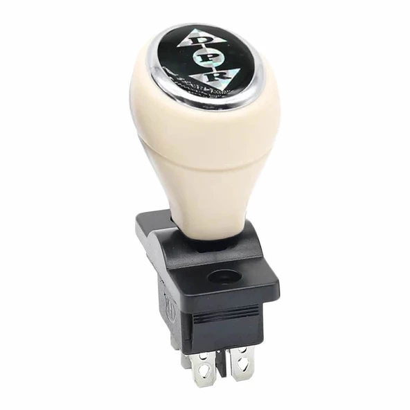 Joystick Kcd4 Anahtar Push Beyaz  İleri Geri Vites Kolu 16A 250V Akülü Çocuk Arabası Elektrikli Araç Oyuncak Switch Makine Motor Asansör Vinç Atv Gokart
