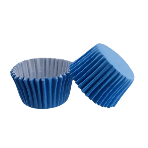 Cupcake Kalıbı Pet Kapsül  Kek Kalıbı 48X34 MM (100 Adet)  Mavi