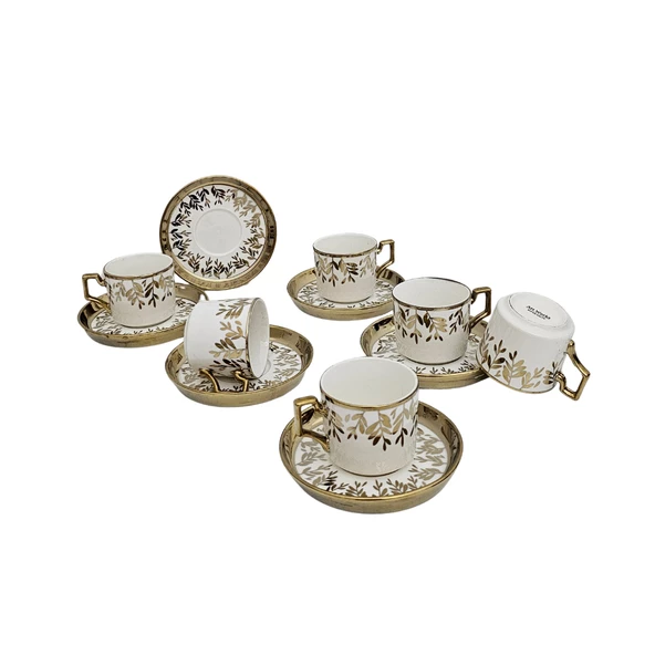Sudedi Home Art Works Beyaz Gold Desenli Fincan Takımı YX-230140 - 2
