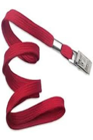 KRAF Kart Askı Ipi Metal Klips Kırmızı 50 Li 510G ürün görseli