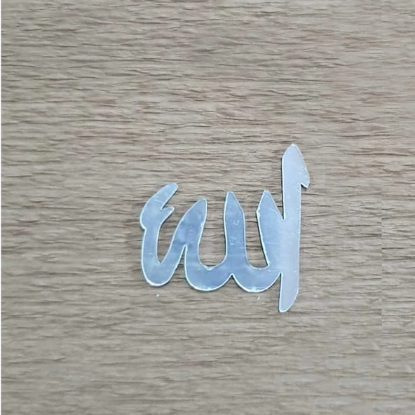 Aynalı Flexi Ayet Allah CM (20 Adet)  Gümüş