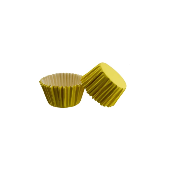 Kek Kalıbı Pet Kapsül 52X45 MM Kağıt Cupcake Kalıbı (100 Adet)  Sarı