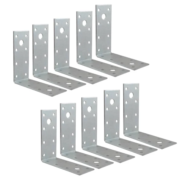 Mobilya Dolap Duvar Sabitleme 10 ADET Metal Köşebent 40x80x80 mm Bağlantı Aparatı L Demiri Gönye - 4