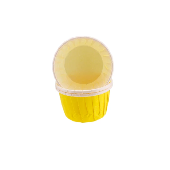 Cupcake Kalıbı  Küçük Boy Düz Renk  44X35  MM (50 Adet)  Sarı