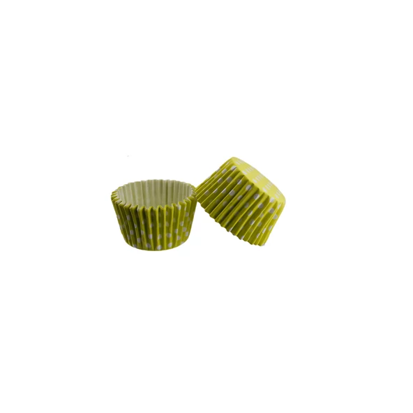 Kek Kalıbı Pet Kapsül 52X45 MM Kağıt Cupcake Kağıdı (100 Adet)  Puantiyeli  Sarı