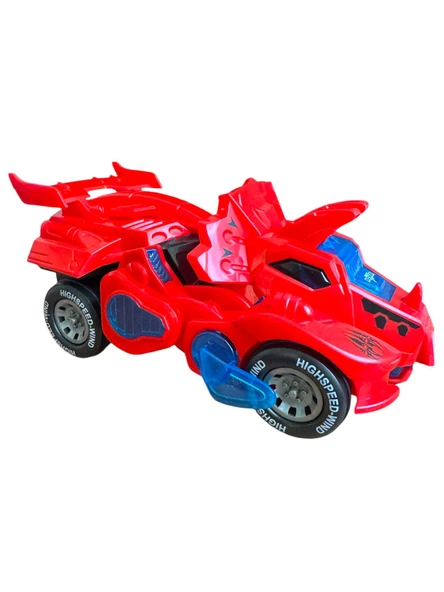 Trex Dinazor Figür Araba Sesli Işıklı Pilli Müzikli  Transformers Robot Dinozor 20Cm - 2