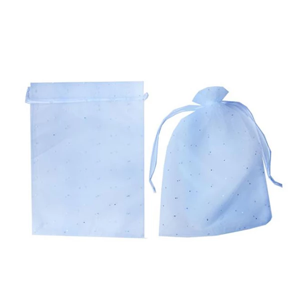 Kına Çerez Kesesi Taşlı Büyük Boy 28X40 Cm (20 Adet)  Beyaz