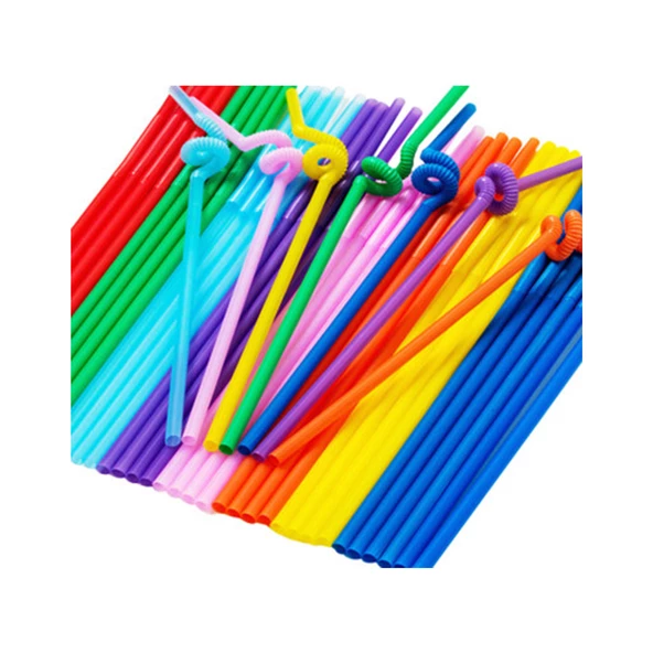 Pipet Artistik Straws 6 MM Plastik Karışık Renkli (50 Adet) - 2