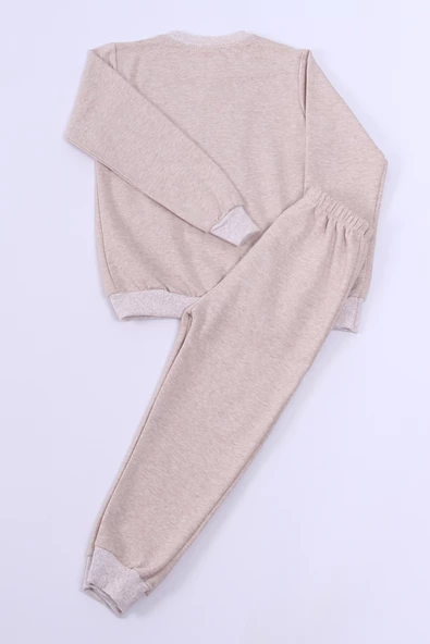 ERKEK ÇOCUK EŞOFMAN TAKIMI AYICIK BASKILI RİBANALI E13 - 8