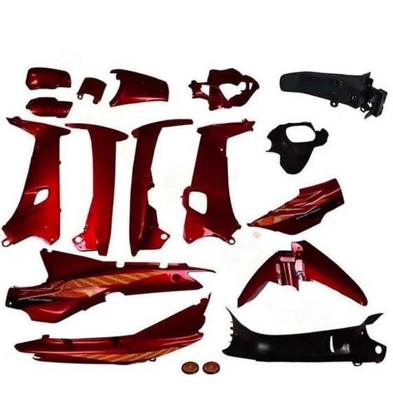 Cup Çelik Kaporta Seti Kırmızı 16 Parça