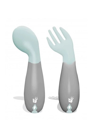 Babyjem Yeşil Açılı Mama Kaşık Çatal Takımı