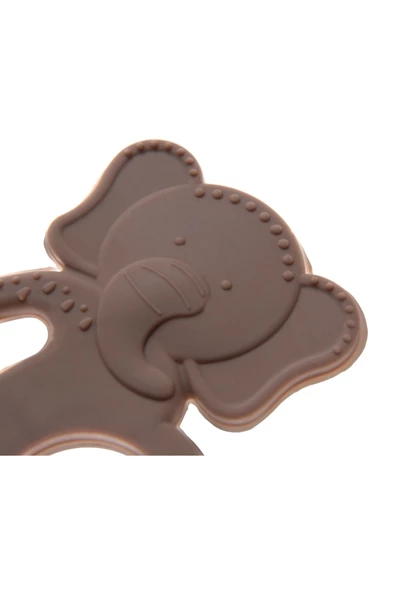 Babyjem Silikon Fil Diş Kaşıyıcı Mocha - Bpa Free - 2