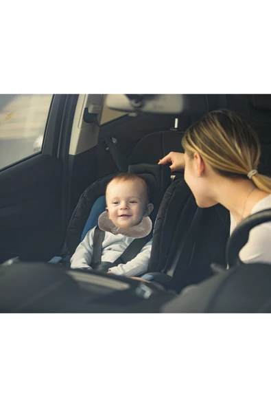 Babyjem Bebek Boyun Koruyucu Emniyet Kemeri + Yastık Oto Güvenlik Seti Pembe - Resim 2