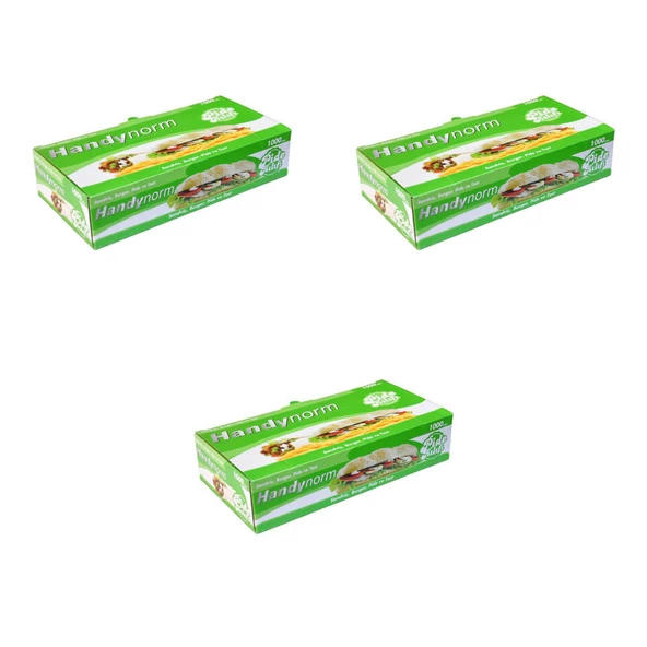 Handynorm Pide Dürüm Sandviç Tost Kılıfı - Dikdörtgen - 12,5 x 25 Cm. - 1000 Adetlik 3 Paket