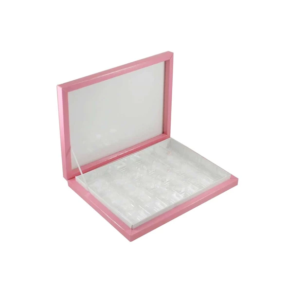 Karton Çikolata Kutusu 24 lü Separatörlü 23.4X31.5 CM  Pembe