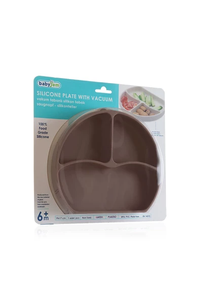 Babyjem Silikon Tabak Latte - Resim 7