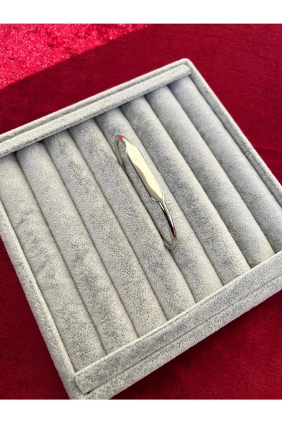 Ulaş Aksesuar  Gümüş Renk Spotfy Unisex Baskısız Ayarlanabilir Bileklik Kelepçe - 2